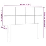 vidaXL Tête de lit à LED Crème 80x5x78/88 cm Tissu