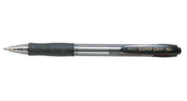 Stylo à bille rétractable Super Grip Pointe moyenne noir PILOT