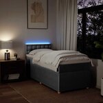 vidaXL Sommier à lattes de lit et matelas Gris clair 90x190 cm Tissu
