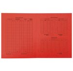 Paquet de 25 Dossiers Suivi de Procédure Carte Lustrée 265g Rouge EXACOMPTA