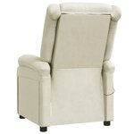 vidaXL Fauteuil de massage Crème Similicuir