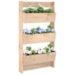 vidaXL Jardinière murale 3 niveaux 60x18 5x110 cm bois de pin massif