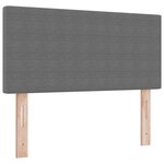 vidaXL Lit à Ressorts avec Matelas & Lumière LED Gris Simple Tissu Velours