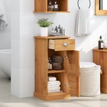 vidaXL Meuble de Salle de Bain "VIGO" avec Tiroir 37x34x80 cm Bois Massif Pin