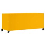 vidaXL Meuble TV jaune moutarde 100 5x39x43 5 cm acier laminé à froid