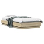 vidaXL Cadre de lit sans matelas chêne sonoma 90x200 cm