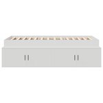 vidaXL Cadre de lit de rangement Blanc 90x200 cm