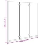 vidaXL Cabine de douche pliable 3 panneaux 130x130 cm ESG Noir