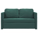 vidaXL Canapé-lit 2 en 1 vert foncé 122x204x55 cm velours