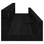 vidaXL Étagères murales 2 Pièces Noir 80x12x9 cm Bois de pin massif