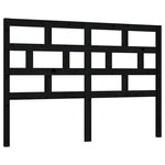 vidaXL Tête de lit Noir 126x4x100 cm Bois massif de pin