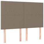vidaXL Cadre de lit avec tête de lit Taupe 140x200 cm Tissu