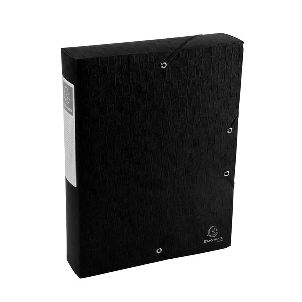 Boite De Classement Exabox Dos 60mm Carte Lustrée Scotten - A4 - Noir - X 10 - Exacompta