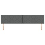 Tête de lit LED vidaXL Design Diamant Gris Foncé 200 cm Tissu