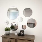 vidaXL Ensemble de miroir mural 7 Pièces Verre Rond