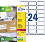 2400 étiquettes recyclées - 33,9 x 63,5 mm - laser - lr7159-100