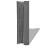 vidaXL Clôture de jardin Double face PVC 90 x 500 cm Gris