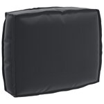 vidaXL Ensemble de coussins de palette 2 pièces en tissu Oxford noir