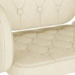 vidaXL Tabourets de bar lot de 2 crème tissu