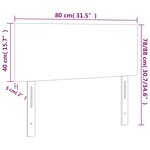 vidaXL Tête de lit à LED Gris 80x5x78/88 cm Similicuir
