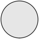 vidaXL Miroir mural Noir Ø 40 cm Rond