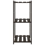 vidaXL Support de rangement à 3 niveaux noir 60x38x90 cm bois pin