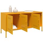 vidaXL Meuble TV jaune moutarde 100 5x39x50 5 cm acier