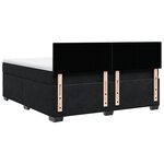 vidaXL Sommier à lattes de lit avec matelas Noir 180x200 cm Velours