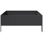vidaXL Lit surélevé de jardin noir 100x100x25 cm acier