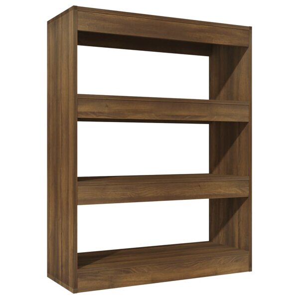 vidaXL Bibliothèque/Séparateur de pièce chêne marron bois d'ingénierie