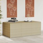 vidaXL Boîte de rangement de jardin mélange beige 984L résine tressée