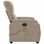 vidaXL Fauteuil inclinable de massage électrique taupe