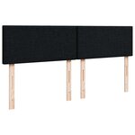 vidaXL Sommier à lattes de lit avec matelas Noir 200x200 cm Tissu