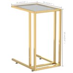 vidaXL Table d'appoint pour ordinateur Noir 50x35x65 cm Verre trempé