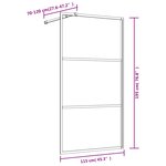 vidaXL Paroi de douche avec verre ESG transparent doré 115x195 cm