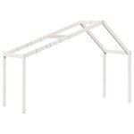 vidaXL Lit haut avec toit blanc 90x190 cm bois de pin massif