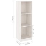 vidaXL Bibliothèque/Séparateur de pièce Blanc 36x33x110 cm Pin massif