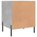 vidaXL Tables de chevet 2 Pièces gris béton 40x40x50 cm bois d’ingénierie