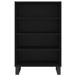 vidaXL Buffet haut noir 57x35x90 cm bois d'ingénierie