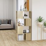 vidaXL Bibliothèque/Séparateur de pièce Chêne Sonoma 60x24x124 5 cm