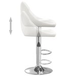 vidaXL Tabouret de bar Blanc Similicuir