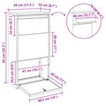 vidaXL Boîte aux lettres de dépôt 44x22x82 cm Acier inoxydable