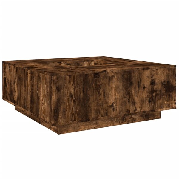 vidaXL Table basse chêne fumé 100x100x40 cm bois d'ingénierie