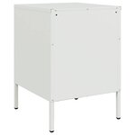 vidaXL Table de chevet blanc 36x39x50 5 cm acier