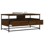 vidaXL Table basse chêne marron 100x51x45 cm bois d'ingénierie