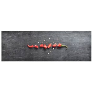 vidaXL Tapis de sol de cuisine lavable Poivre 45x150 cm