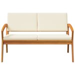Banc de jardin vidaXL avec coussins 115x70x72 cm en bois d'acacia