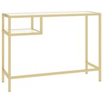 Bureau table poste de travail meuble d'ordinateur informatique étude d'ordinateur Transparent 100 x 36 x 74 cm Verre trempé transparent 02_0023767