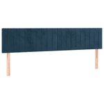 vidaXL Sommier à lattes de lit et matelas Bleu foncé 160x200cm Velours