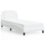vidaXL Cadre de lit sans matelas blanc 100x200 cm similicuir